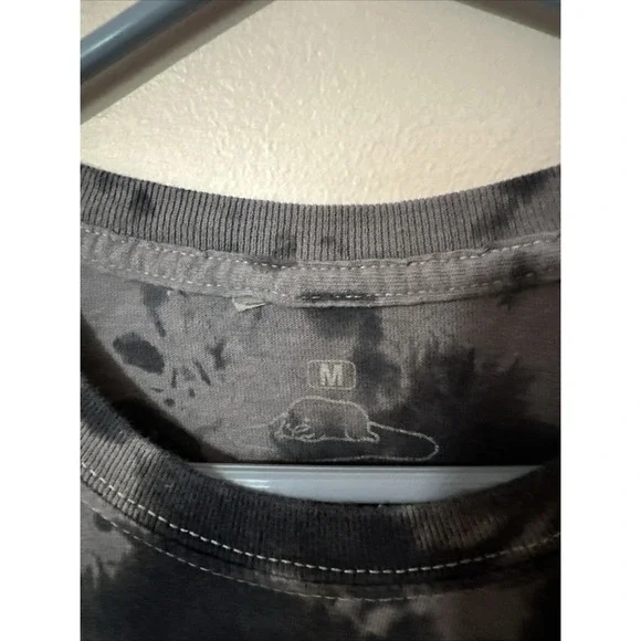 Gudetama T-Shirt Medium The Lazy Egg Tie‎ Dye Gray Ramen Chopsticks Tee Sanrio - Picture 2 of 5